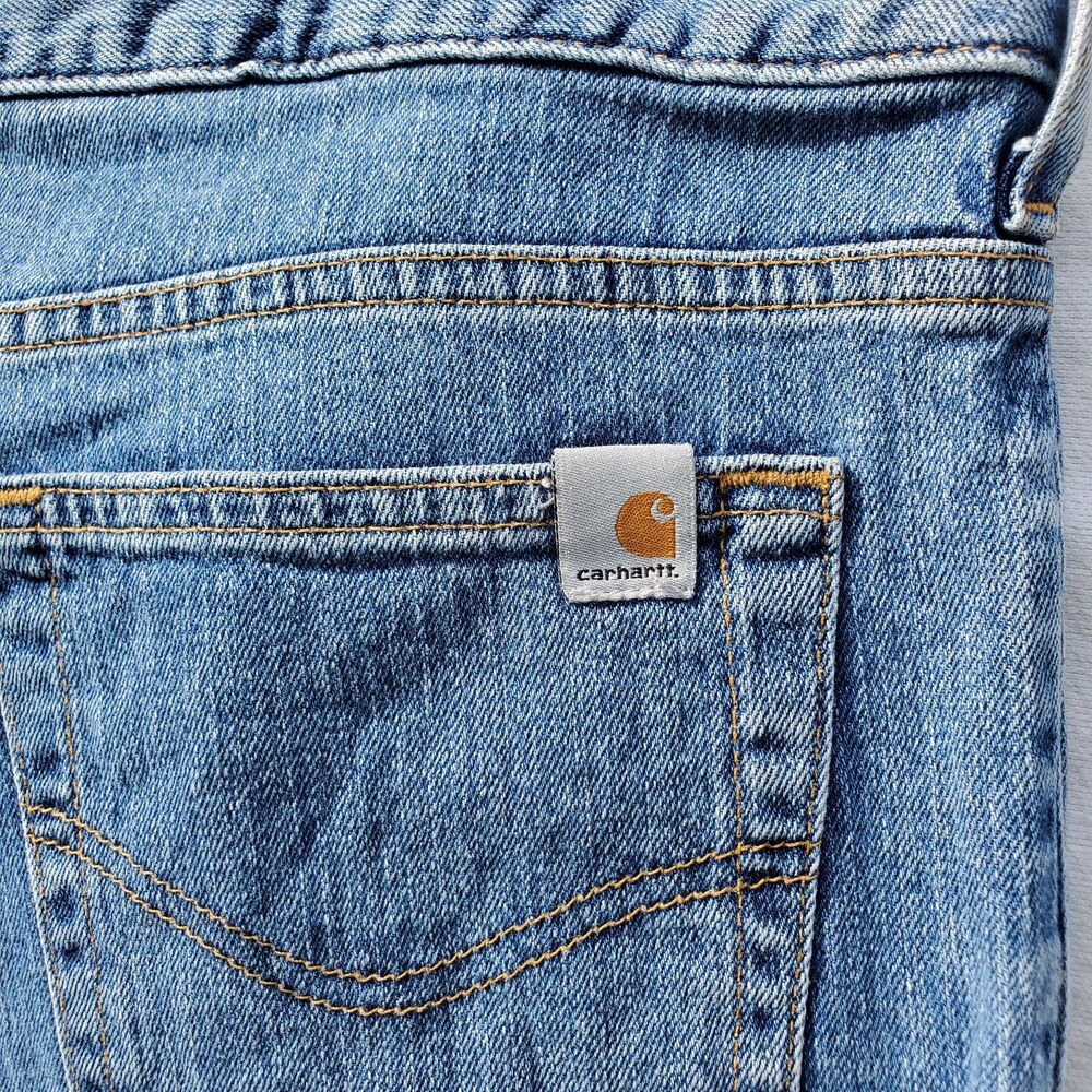 Carhartt Womens Size 12x34 Original Fit Blue Jeans WB041 FBI